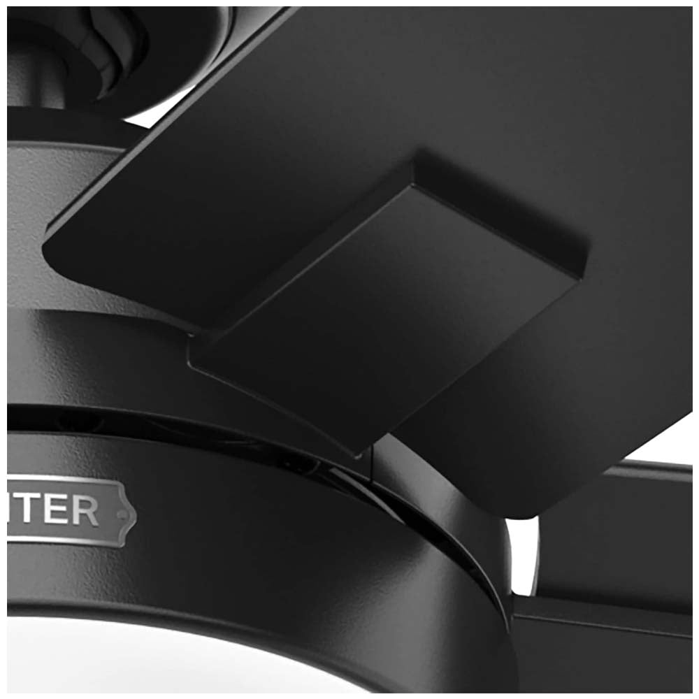 VENTILADOR TECHO 5 ASPAS 44 PULGADAS LED NEGRO MATE 52486 HUNTER