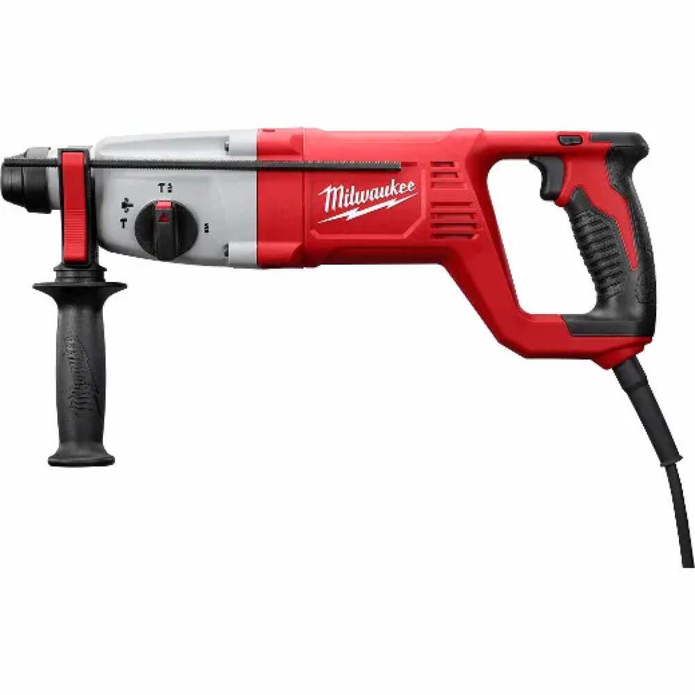 KIT ROTOMARTILLO 1" SDS PLUS MOTOR DE 8 AMP 1620 RPM INCLUYE ESTUCHE DE TRANSPORTE VARILLA DE PROFUNDIDAD MANGO LATERAL MILWAUKEE