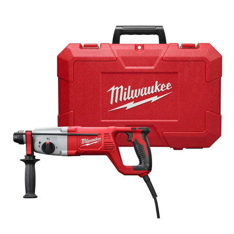 KIT ROTOMARTILLO 1" SDS PLUS MOTOR DE 8 AMP 1620 RPM INCLUYE ESTUCHE DE TRANSPORTE VARILLA DE PROFUNDIDAD MANGO LATERAL MILWAUKEE