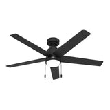 VENTILADOR TECHO 5 ASPAS 52 PULGADAS LED MANSILLA NEGRO MATE 52712 HUNTER