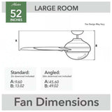 VENTILADOR TECHO 5 ASPAS 52 PULGADAS LED MANSILLA NEGRO MATE 52712 HUNTER