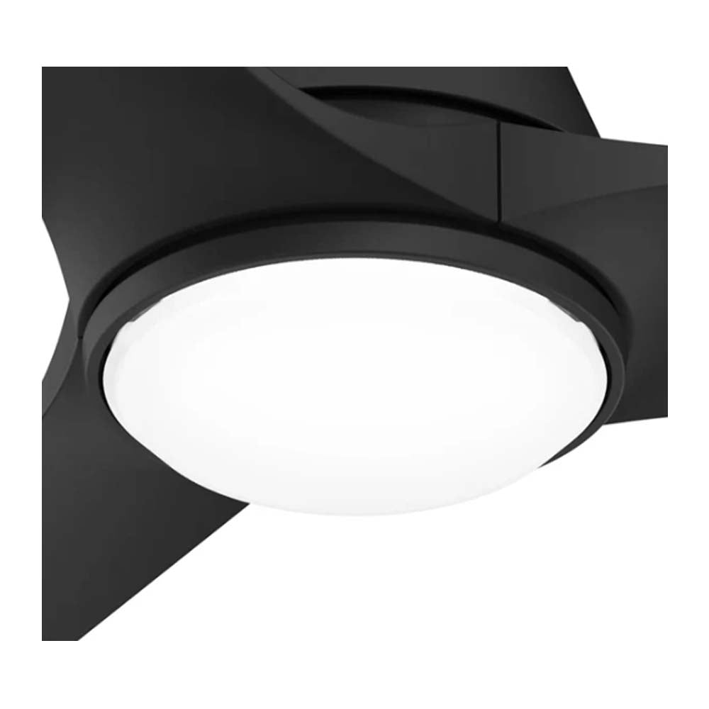 VENTILADOR TECHO 3 ASPAS 52 PULGADAS LED AERONAUT NEGRO MATE 52927 HUNTER