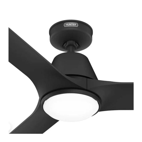 VENTILADOR TECHO 3 ASPAS 52 PULGADAS LED AERONAUT NEGRO MATE 52927 HUNTER