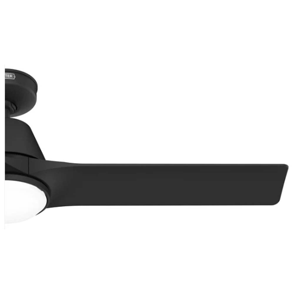 VENTILADOR TECHO 3 ASPAS 52 PULGADAS LED AERONAUT NEGRO MATE 52927 HUNTER