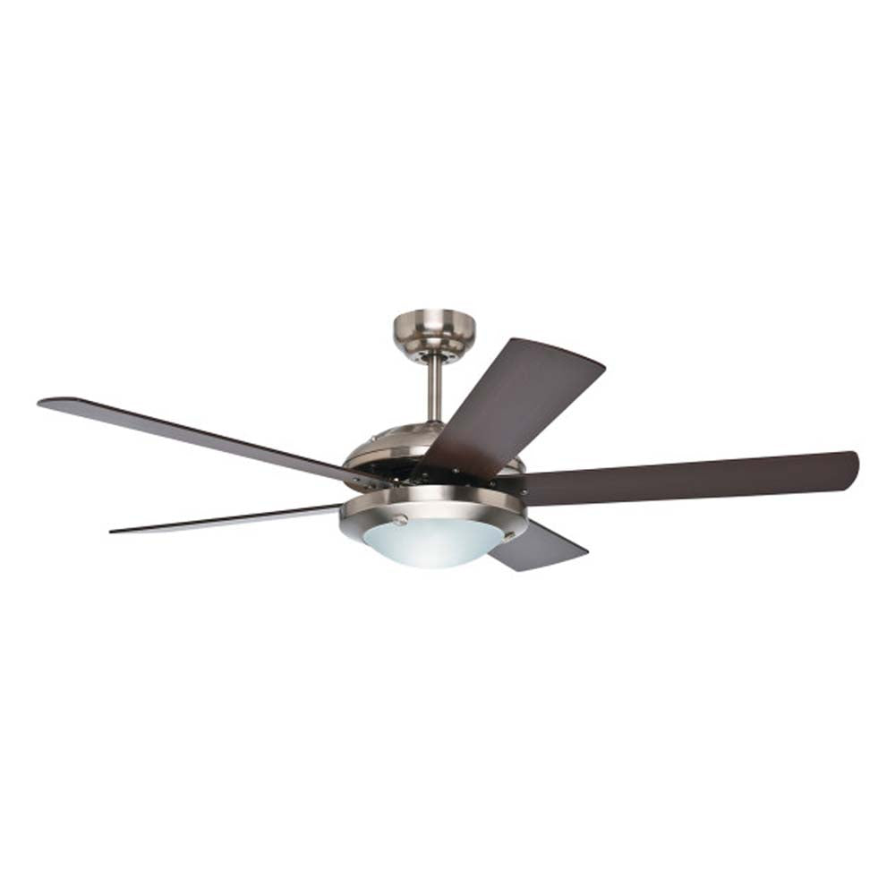 VENTILADOR TECHO 5 ASPAS 52 PULGADAS SOLARIS COLOR NIQUE CEPILLADO 52944 HUNTER