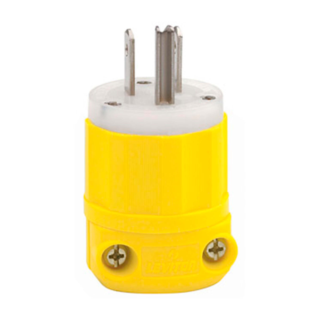 CLAVIJA ANTICORROSIVA 2P-3H 15A/125V. AMARILLA ENTRADA RECTA 52CM-66C