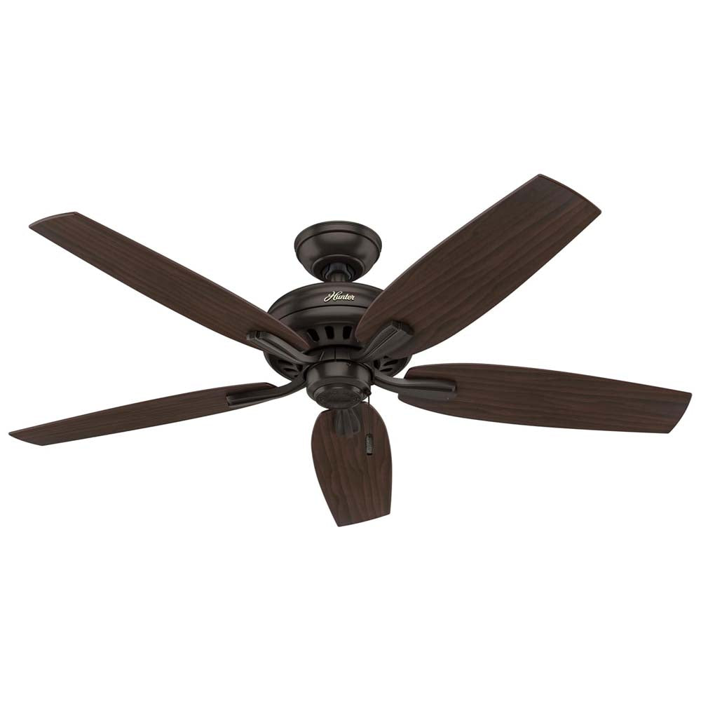 VENTILADOR TECHO 5 ASPAS 52 PULGADAS LED NEWSOME PREMIER BRONCE 53320 HUNTER