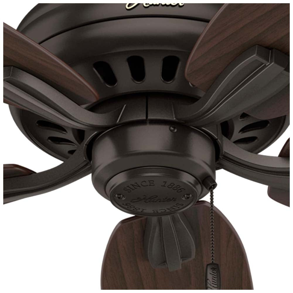 VENTILADOR TECHO 5 ASPAS 52 PULGADAS LED NEWSOME PREMIER BRONCE 53320 HUNTER