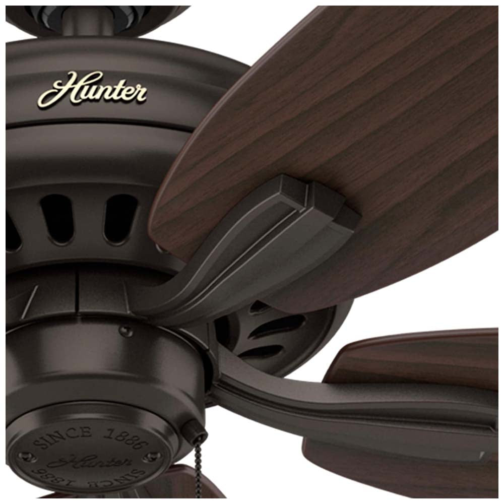 VENTILADOR TECHO 5 ASPAS 52 PULGADAS LED NEWSOME PREMIER BRONCE 53320 HUNTER