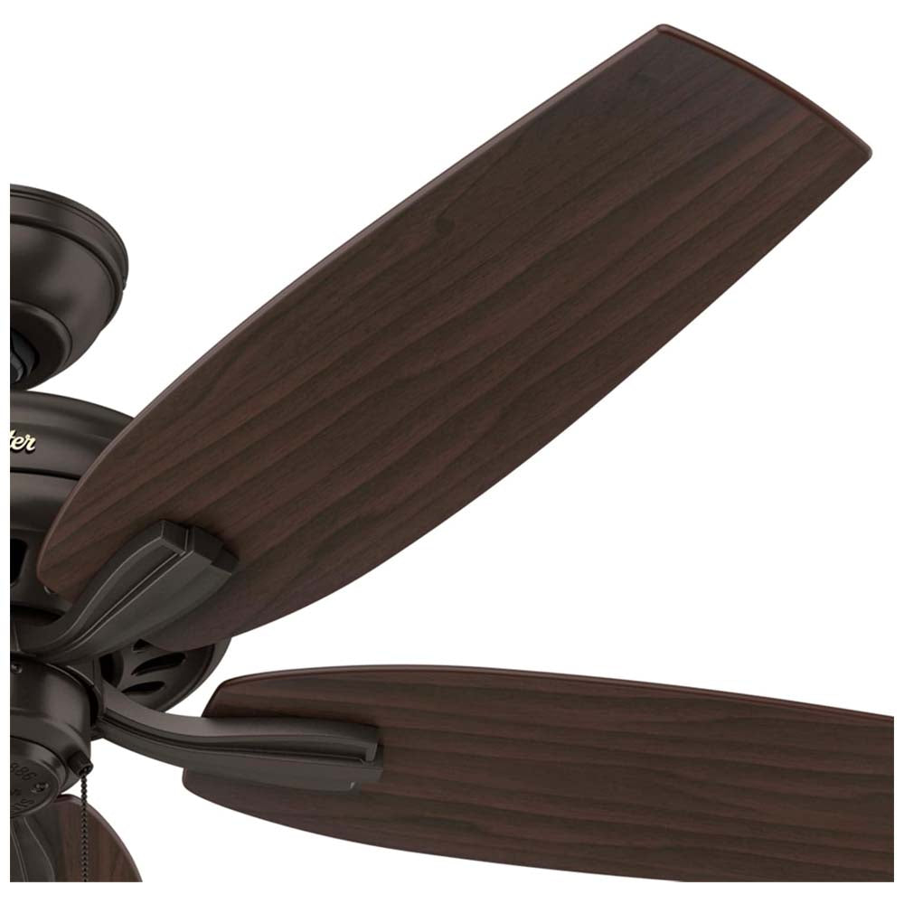 VENTILADOR TECHO 5 ASPAS 52 PULGADAS LED NEWSOME PREMIER BRONCE 53320 HUNTER