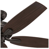 VENTILADOR TECHO 5 ASPAS 52 PULGADAS LED NEWSOME PREMIER BRONCE 53320 HUNTER