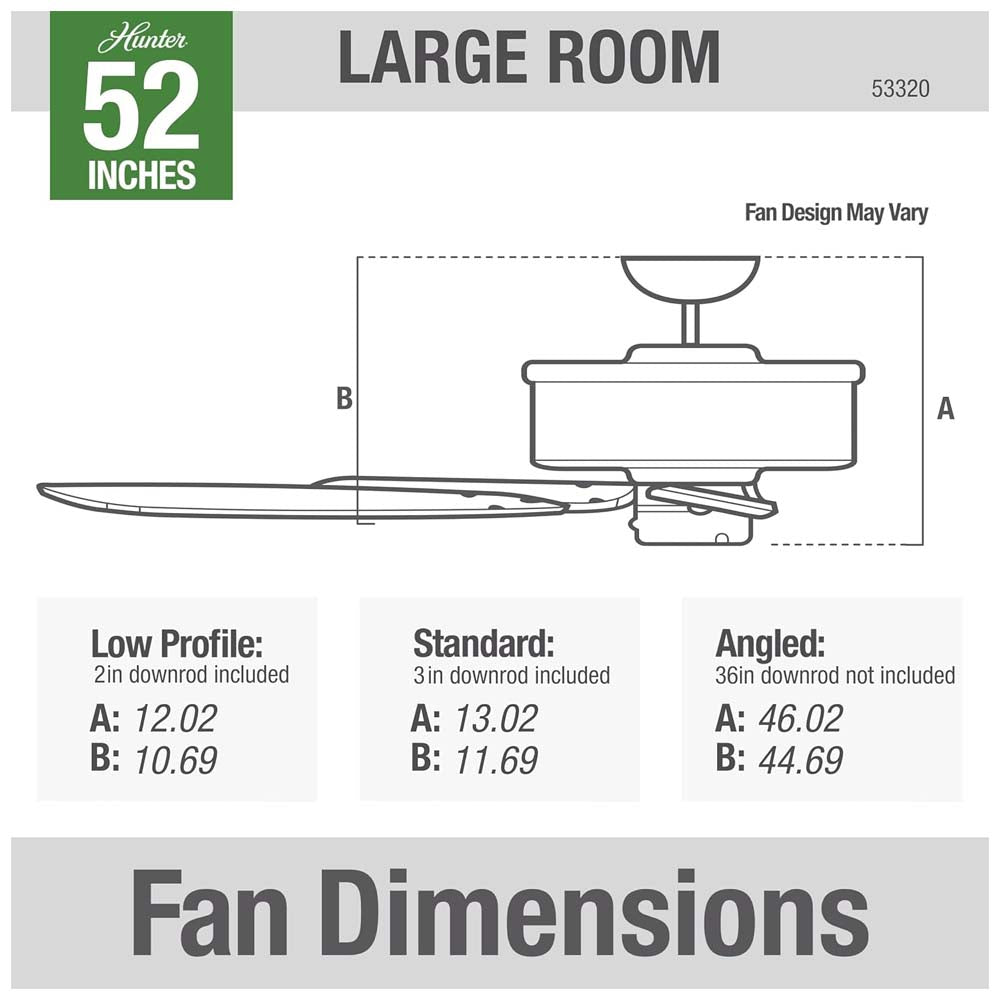 VENTILADOR TECHO 5 ASPAS 52 PULGADAS LED NEWSOME PREMIER BRONCE 53320 HUNTER