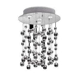 LUMINARIA COLGANTE 40CM GOTAS DE CRISTAL 4 X 50W GU10 S/ FOCO LLUVIA  MCA STRATTO *** HAS 2020***