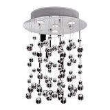 LUMINARIA COLGANTE 40CM GOTAS DE CRISTAL 4 X 50W GU10 S/ FOCO LLUVIA  MCA STRATTO *** HAS 2020***