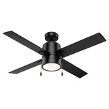VENTILADOR TECHO 4 ASPAS 52 PULGADAS LED NEGRO MATE 54215 HUNTER