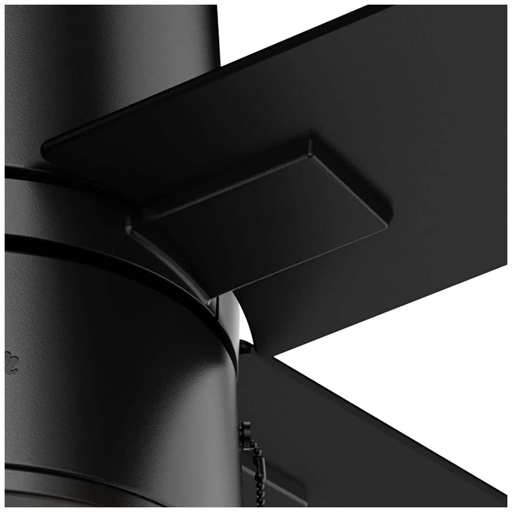 VENTILADOR TECHO 4 ASPAS 52 PULGADAS LED NEGRO MATE 54215 HUNTER