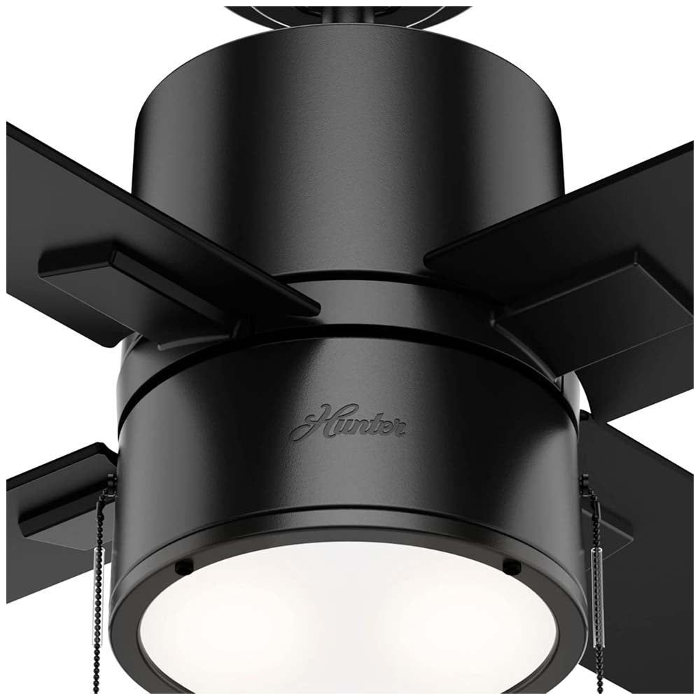 VENTILADOR TECHO 4 ASPAS 52 PULGADAS LED NEGRO MATE 54215 HUNTER