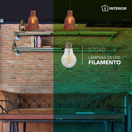 SLP LAMPARA DE FILAMENTO LED 5W E26 3000K IRC>80 330 A60 MCA PHILCO