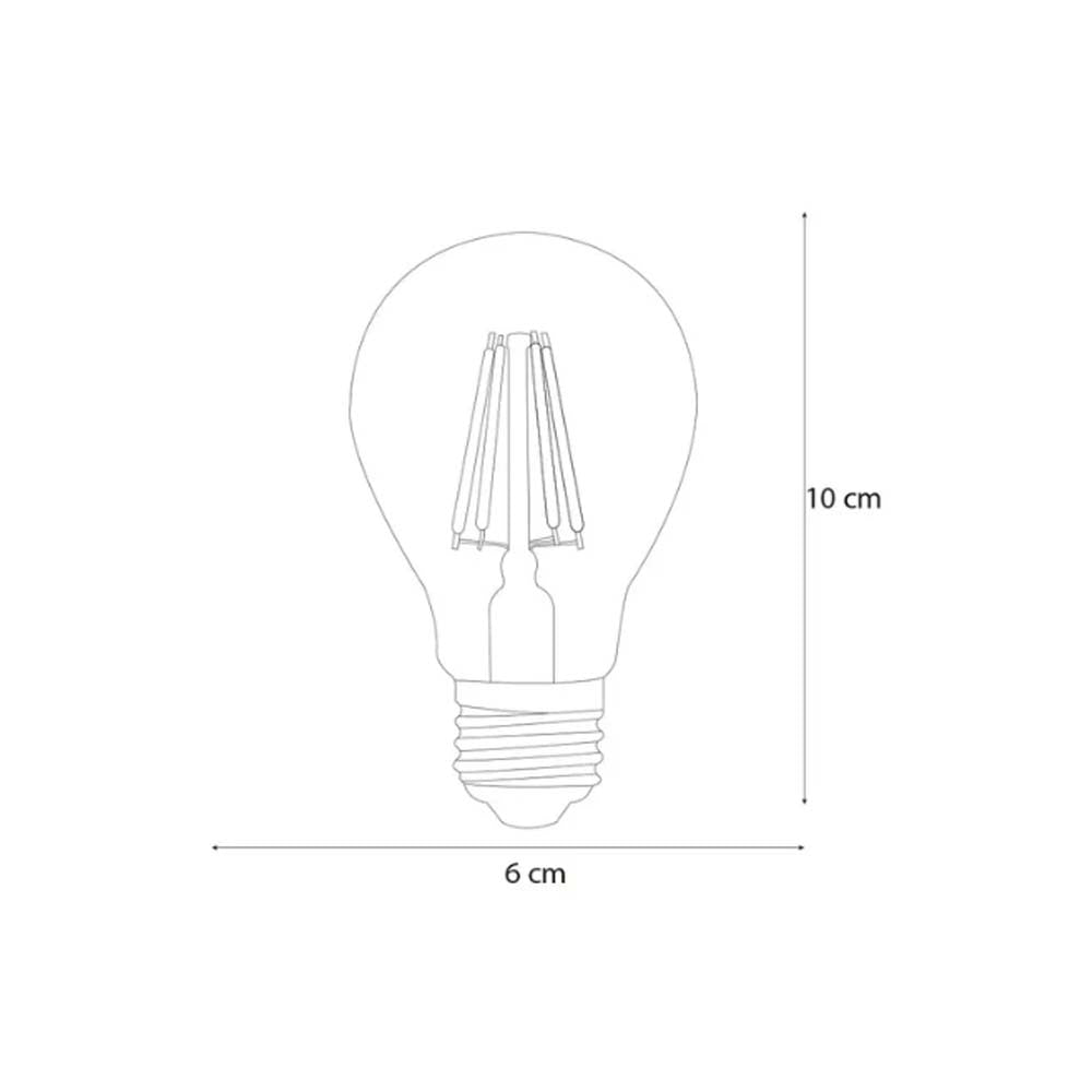 SLP LAMPARA DE FILAMENTO LED 5W E26 3000K IRC>80 330 A60 MCA PHILCO