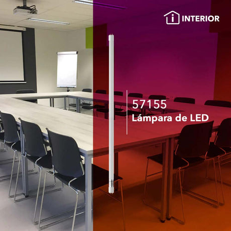 LAMPARA LED (VIDRIO) T8 18W 6500K 1650L ***CONEXION DE LOS DOS LADOS***