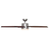 VENTILADOR TECHO 5 ASPAS 54 PULGADAS LED WINDEMERE NIQUEL CEPILLADO 59039 HUNTER