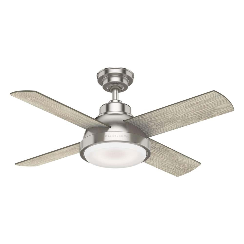 VENTILADOR TECHO 4 ASPAS 44 PULGADAS CON LUZ LED LEVITT COLOR NIQUE CEPILLADO 59436 HUNTER