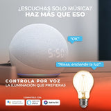 FOCO LED INTELIGENTE FILAMENTO A19 WIFI 5.5 W LUZ BLANCA DINAMICA BASE E27 ATENUABLE COMPATIBLE CON APP MOVIL Y ASISTENTES DE VOZ 5A19LEDFV200TCW