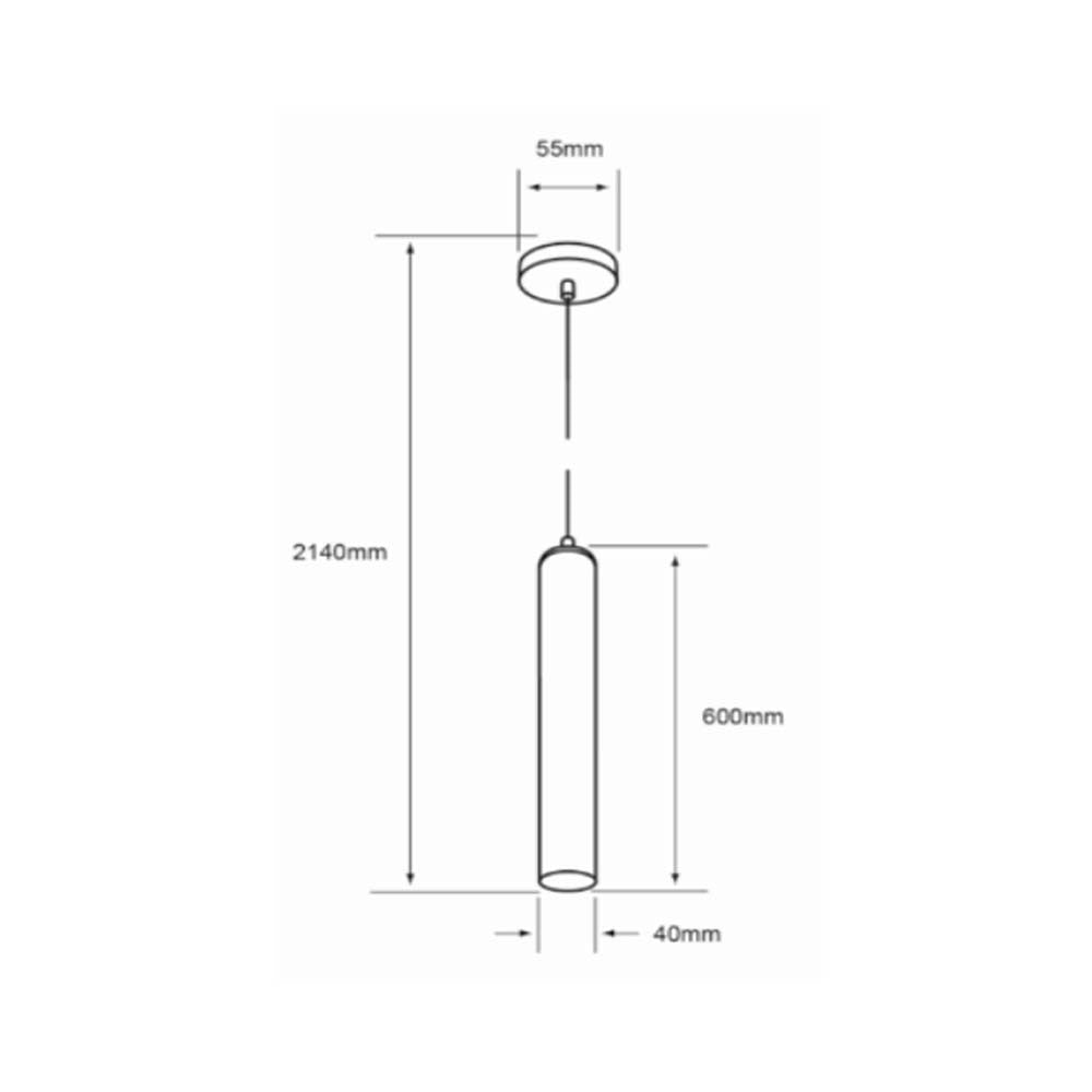 LUM. INT. DECORATIVA SUSPENDIDA ATRIA GRIS LAMPARA INTEGRADA 5W 100-240V ***TECNOLITE HAE***