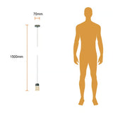 LAMPARA COLGANTE LED CRISTAL 1.50M ALTO 5.5W LUZ CALIDA BRILLANTE NO ATENUABLE