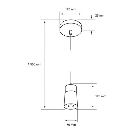 LAMPARA COLGANTE LED CRISTAL 1.50M ALTO 5.5W LUZ CALIDA BRILLANTE NO ATENUABLE