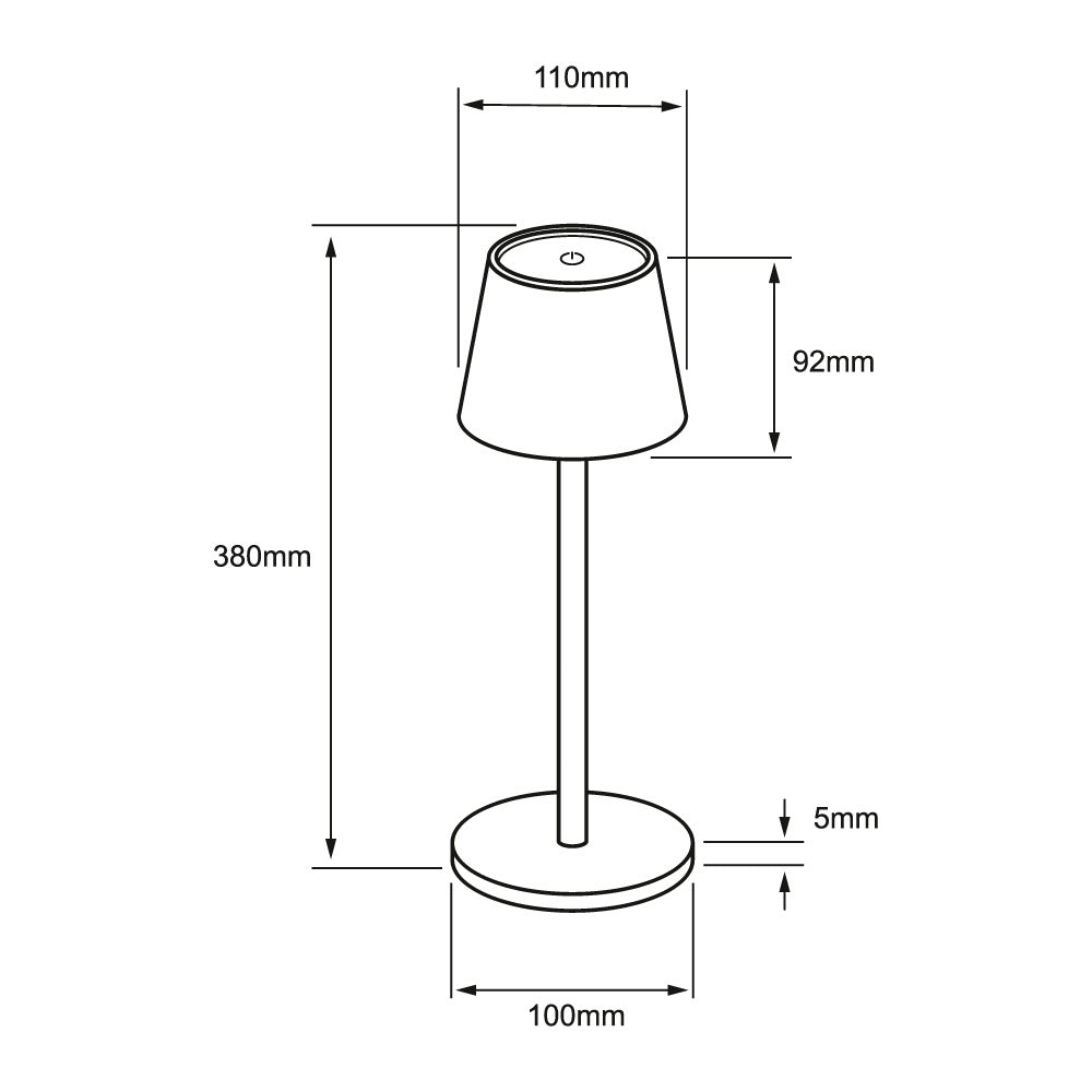 LUMINARIO INT LED 5W 4.2VCDLM 30K/40K/65K NGR
