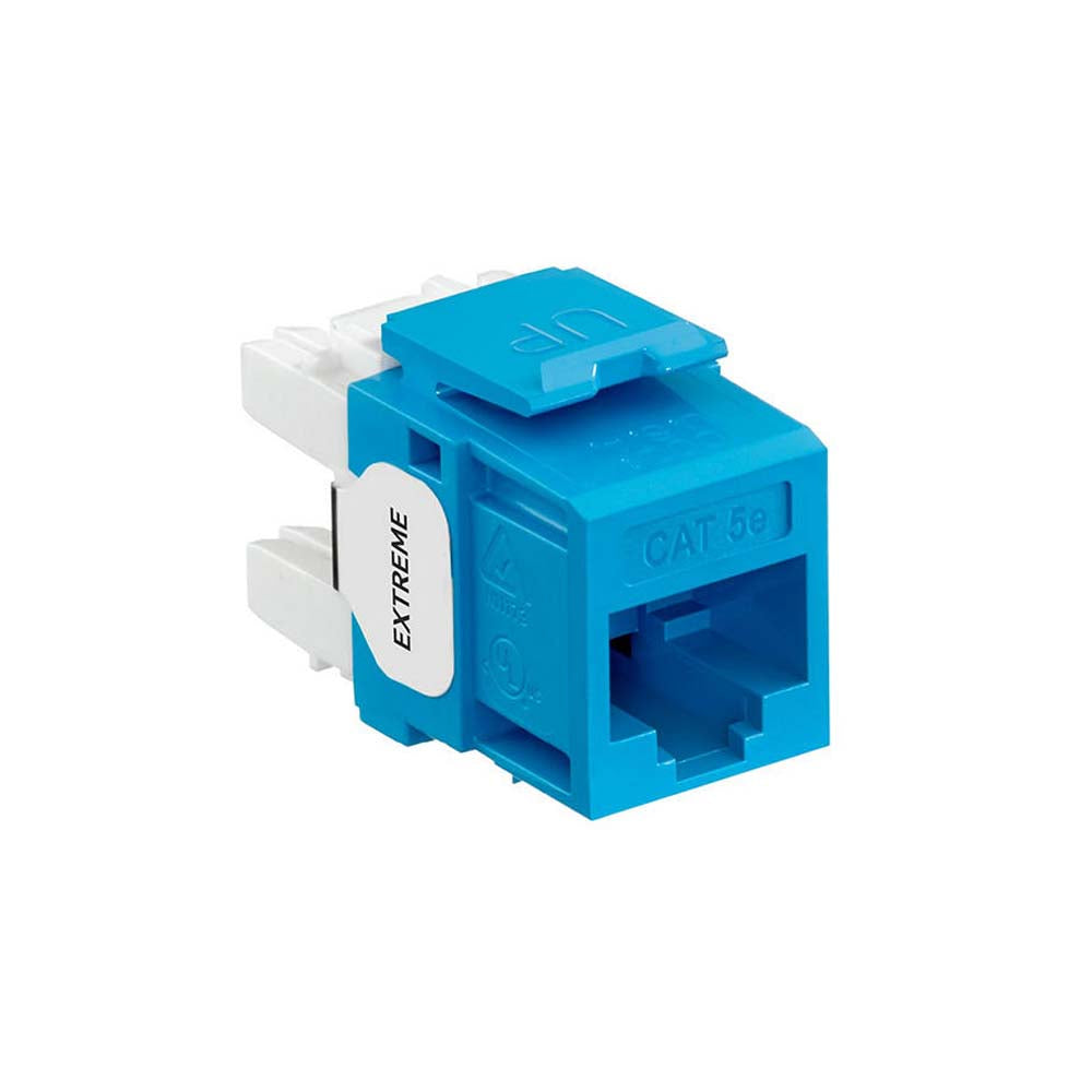 CONECTOR QUICKPORT LEVITON GIGAMAX CATEGORÍA 5E AZUL