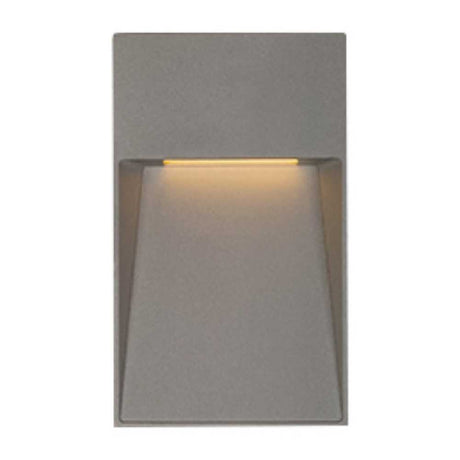 LUZ DE CORTESIA LED SOBREP. MURO 5W/127V. 3000K ALUM. GRIS KAVE IV