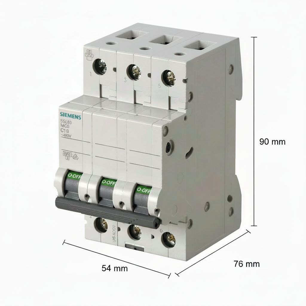 PASTILLA INTERRUPTOR P/RIEL 3X50A 5SL 6KA 250/440V 5SL63507CC SIEMENS