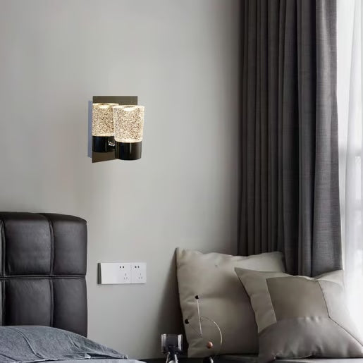 LAMPARA PARED ARBOTANTE CRISTAL LED 5.5W LUZ CALIDA BRILLANTE NO ATENUABLE