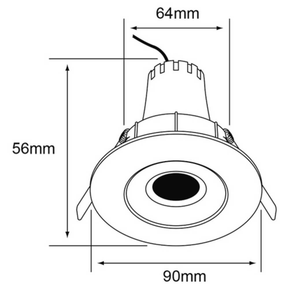 LÁMPARA EMPOTRABLE LED TECNOLITE NAOS II 5.5W LUZ SUAVE CÁLIDA NO ATENUABLE LED INTEGRADO