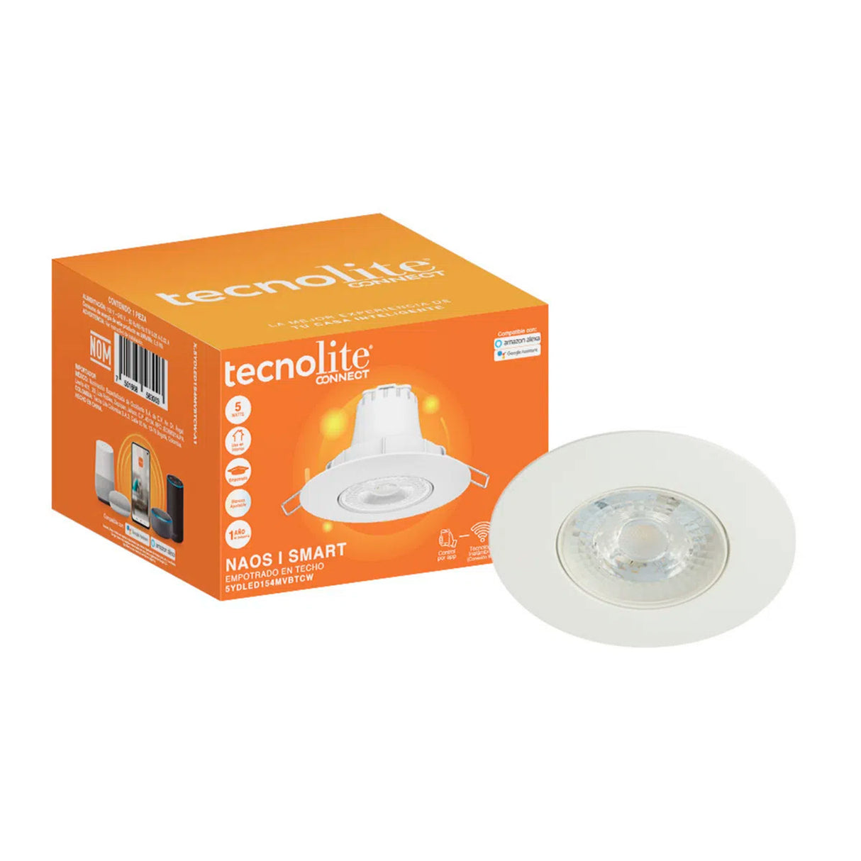 LÁMPARA DE INTERIOR LED INTELIGENTE WI FI NAOS I SMART TECNOLITE 5W LUZ BLANCA DINÁMICA ATENUABLE COMPATIBLE CON APP MÓVIL Y ASISTENTES DE VOZ *** EXHIBIDO ***