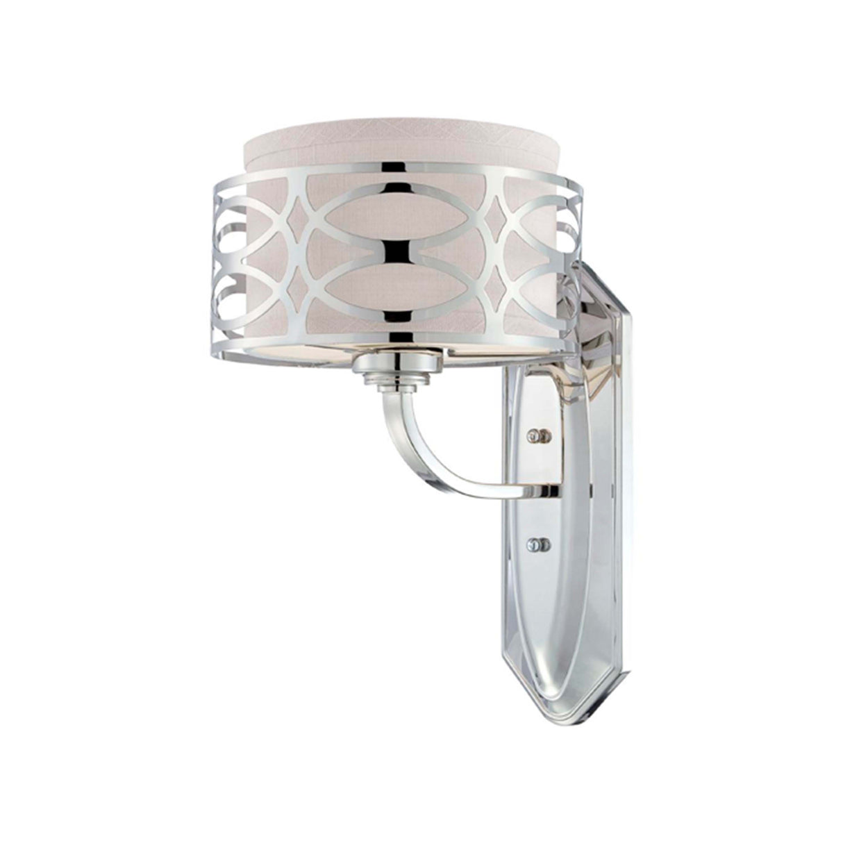 ARBOTANTE HARLOW 1 LUZ PANTALLA GRIS ACABADO NIQUEL SATCO ***HAE 2023***