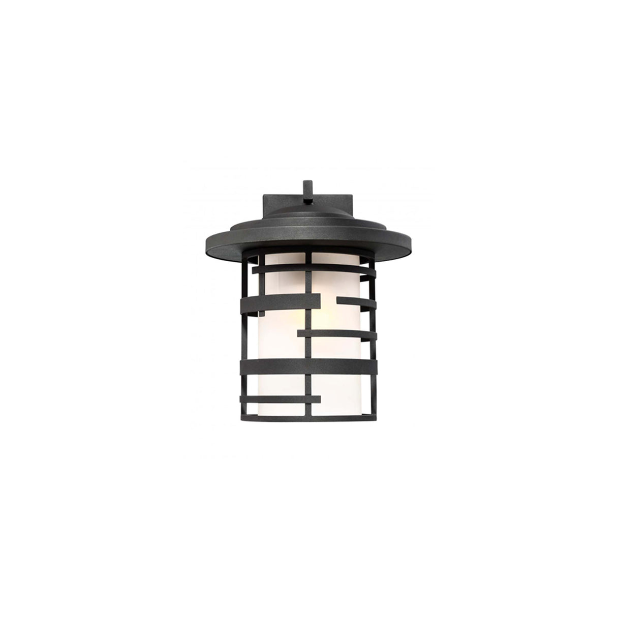 LINTERNA DE PARED LANSING 1 LUZ 14" NEGRA SATCO