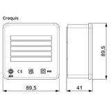 CAJA ESTANCA IP55 90X90X40 C/LADOS DOBLADOS Y TAPA A PRESION *** OFRECER WDL0808P ***