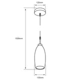 COLGANTE DE CRISTAL MARUK TECNOLITE 1.50 METROS DE ALTURA POTENCIA MÁXIMA 60W BASE E27 NO INCLUYE FOCO