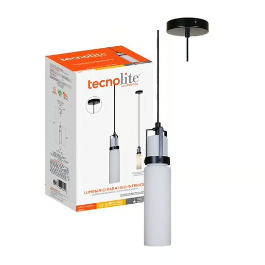 LAMPARA COLGANTE CRISTAL 1.5M MAX 60W 1BASE E27 S/FOCO