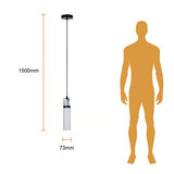 LAMPARA COLGANTE CRISTAL 1.5M MAX 60W 1BASE E27 S/FOCO