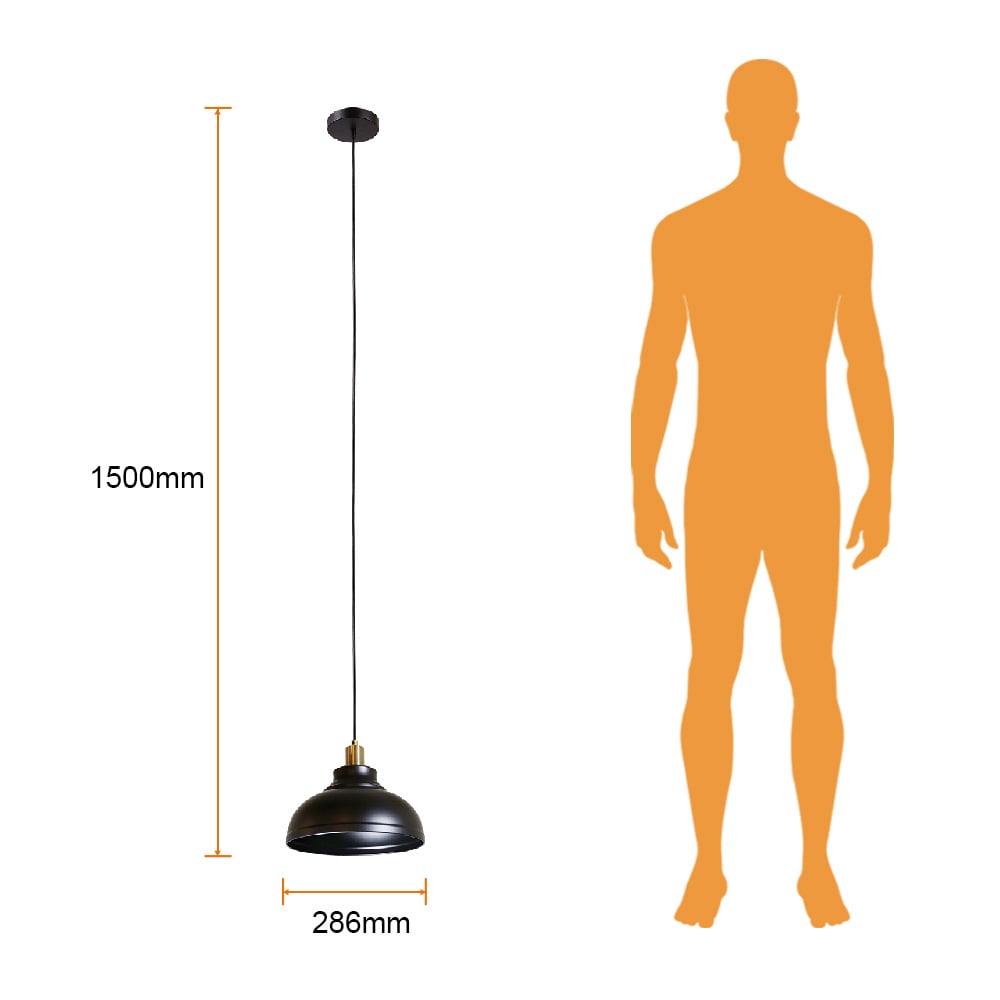 INT S/LAMPARA SUSPENDIDO 100-240V NEGRO EIRENE TECNOLITE