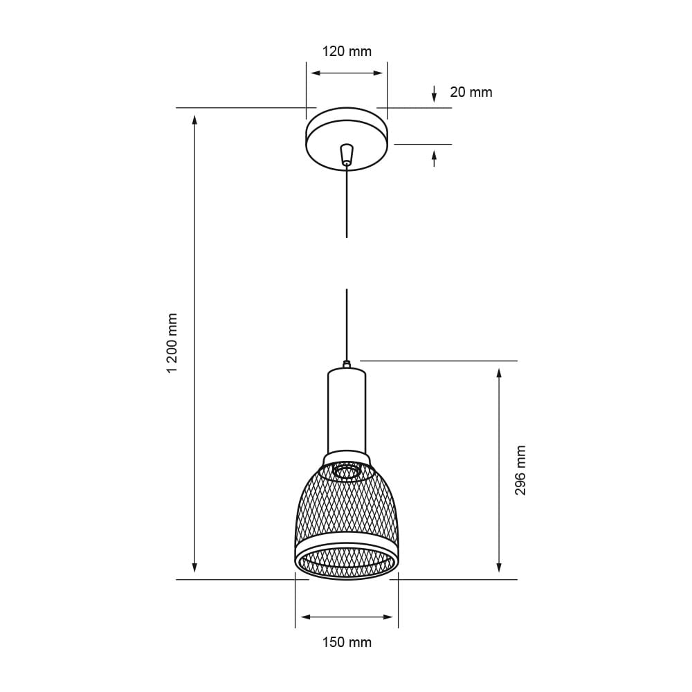 LUMINARIO S/LAMP E27 CEM