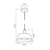 LUMINARIO SUSPENDIDO DECORATIVO INT. 8.5W/100-240V. E27 CRISTAL ACERO CROMADO LA CANEE ***TECNOLITE HAE***