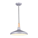 LUMINARIO SUSPENDIDO DECORATIVO INT. 8.5W/100-240V. E27 ALUM. ACERO SATINADO MERIDIANA ***TECNOLITE HAE***