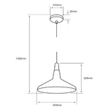 LUMINARIO SUSPENDIDO DECORATIVO INT. 8.5W/100-240V. E27 ALUM. ACERO SATINADO MERIDIANA ***TECNOLITE HAE***