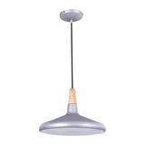 LUMINARIO SUSPENDIDO DECORATIVO INT. 8.5W/100-240V. E27 ALUM. ACERO SATINADO MERIDIANA ***TECNOLITE HAE***