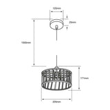 INTERIOR DEC SUSPENDIDOS 100-240V E27 KOEIA II DORADO TECNOLITE ***HAE2024***